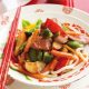 Pork and plum stir fry