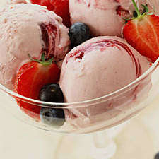 Have a fruity ice cream sundae